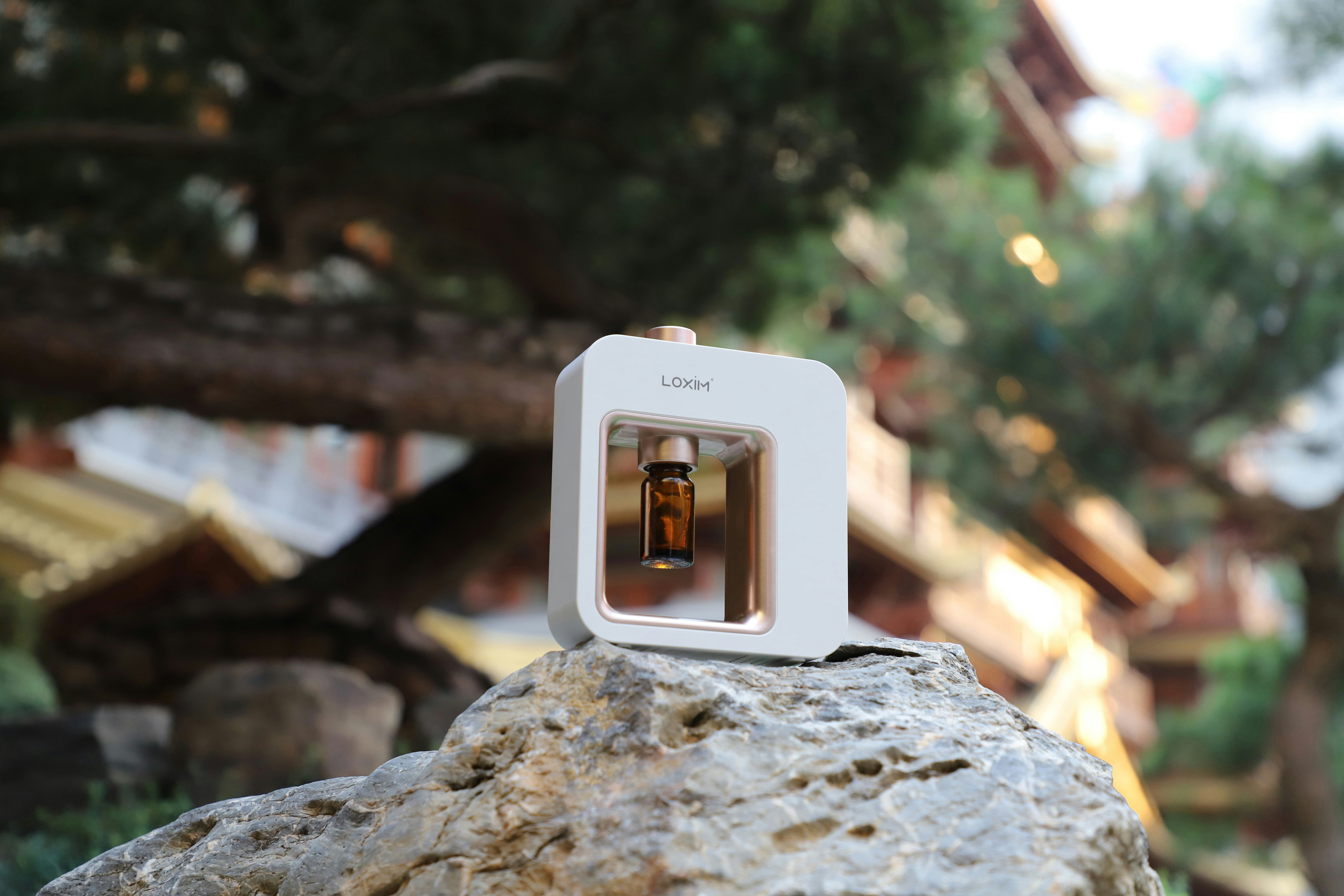 冷蔵庫のドアにマグネットで取り付けられた、透明な容器に入った様々なスパイスと調味料